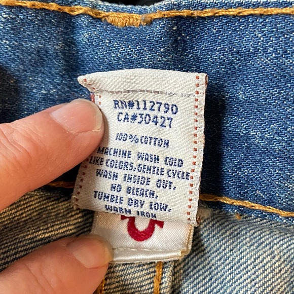 True Religion Bootcut Jeans Size 30 Y2K Vintage Wash Low Rise - Picture 4 of 6